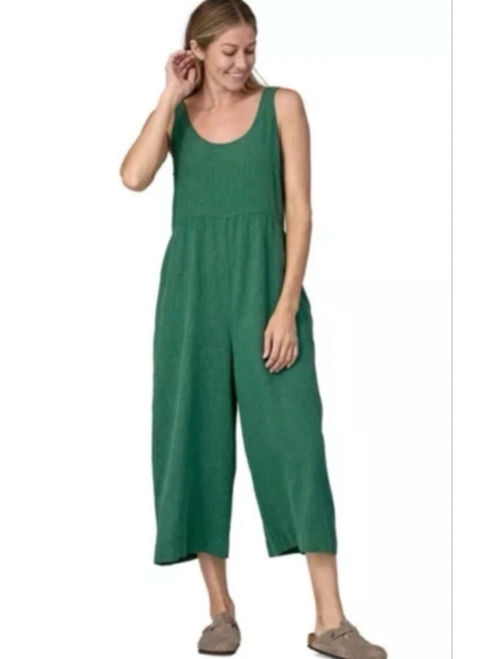 Patagonia Garden Island Wide-Leg Jumpsuit Hemp Tencel Large